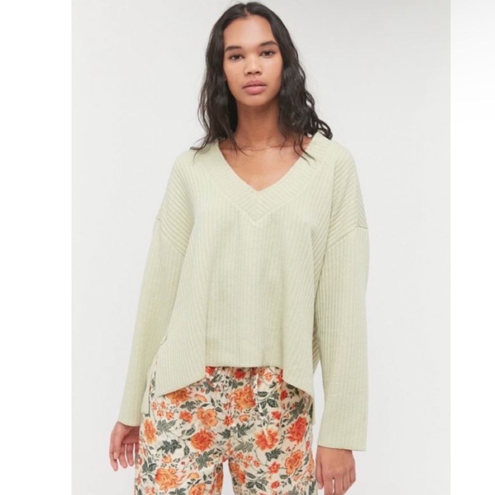 Urban Outfitters Anka Slouchy V-Neck Top